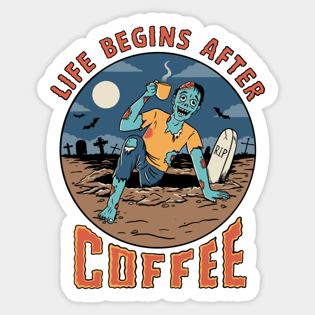 Coffee Zombie Sticker by coffeeman